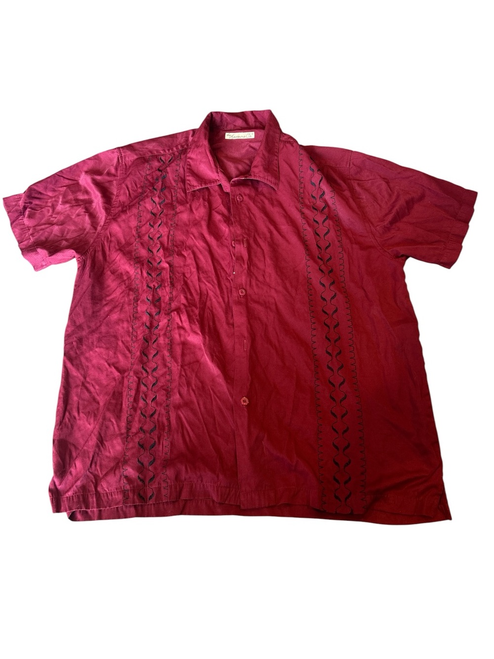 Vintage The Havanera Co. Embroidered Guayabera Shirt